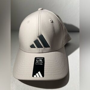 Adidas ClimaCool Stretch Fit Golf Hat L/XL Cream Beige Men’s Cap New